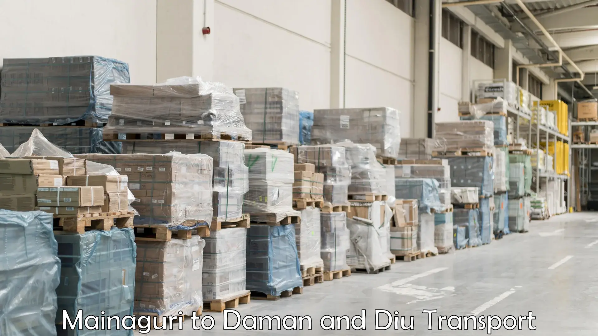 Cargo transportation services Mainaguri to Daman and Diu