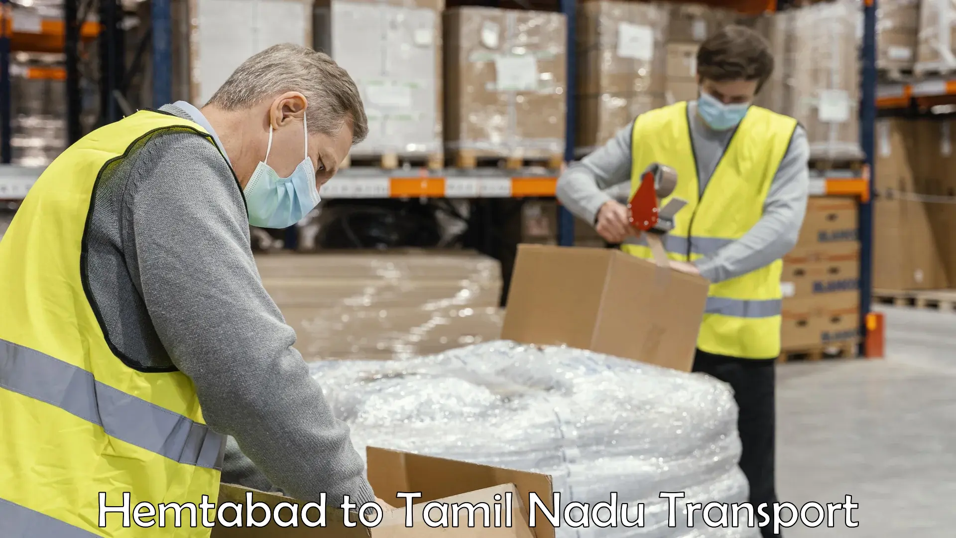 Vehicle parcel service Hemtabad to Tamil Nadu