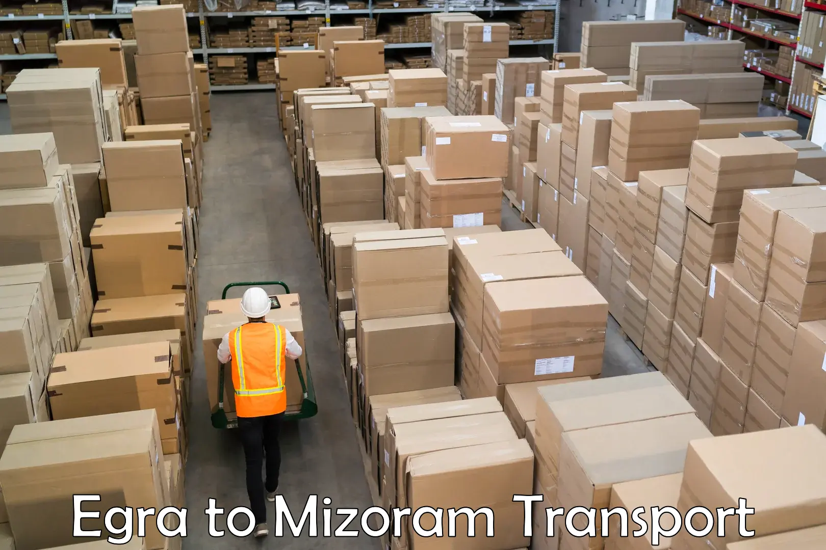 Cargo train transport services Egra to Mizoram University Aizawl