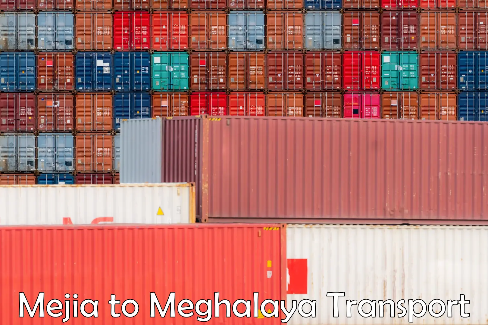 Cargo train transport services Mejia to Meghalaya