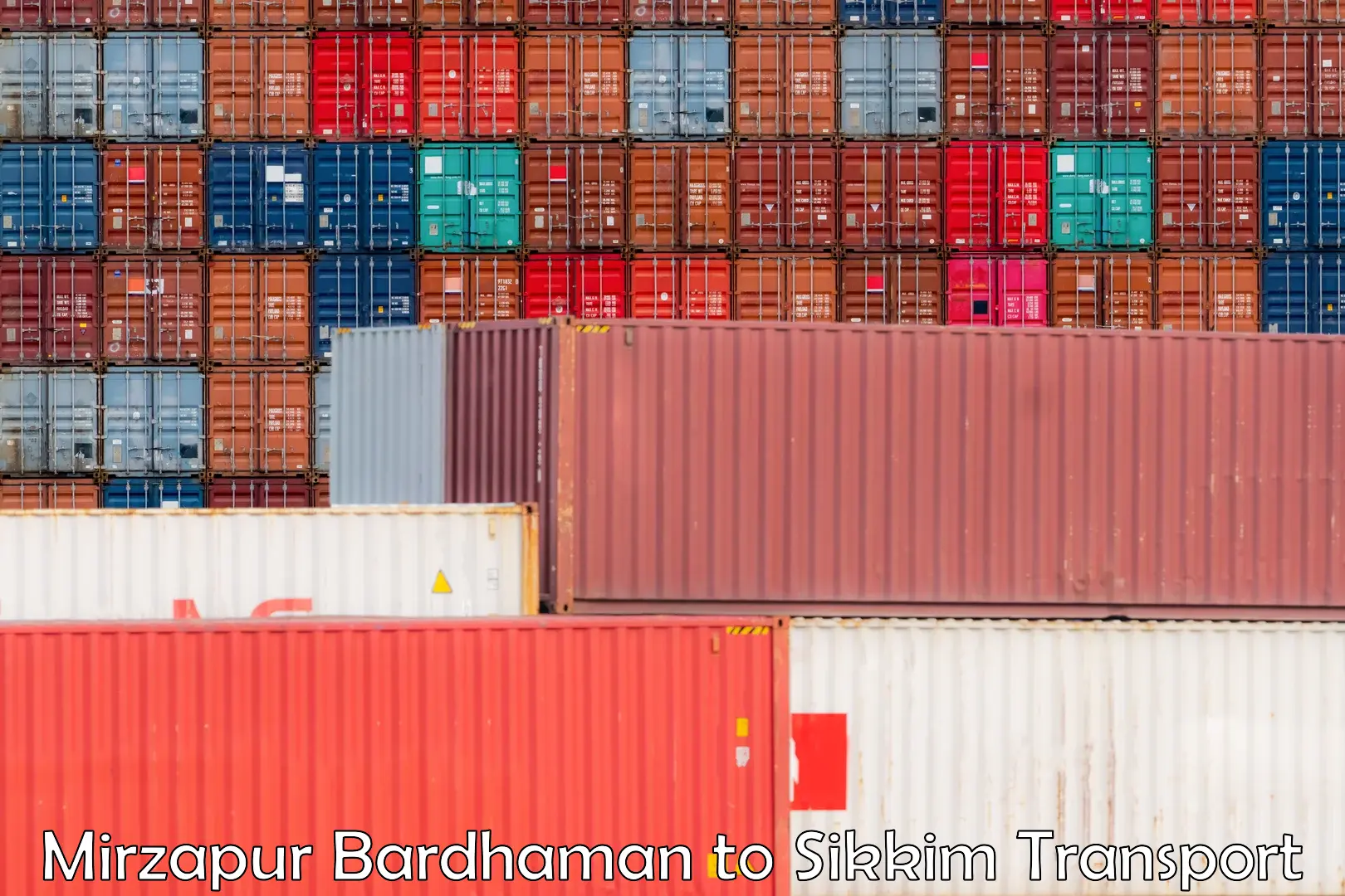 Container transport service Mirzapur Bardhaman to East Sikkim