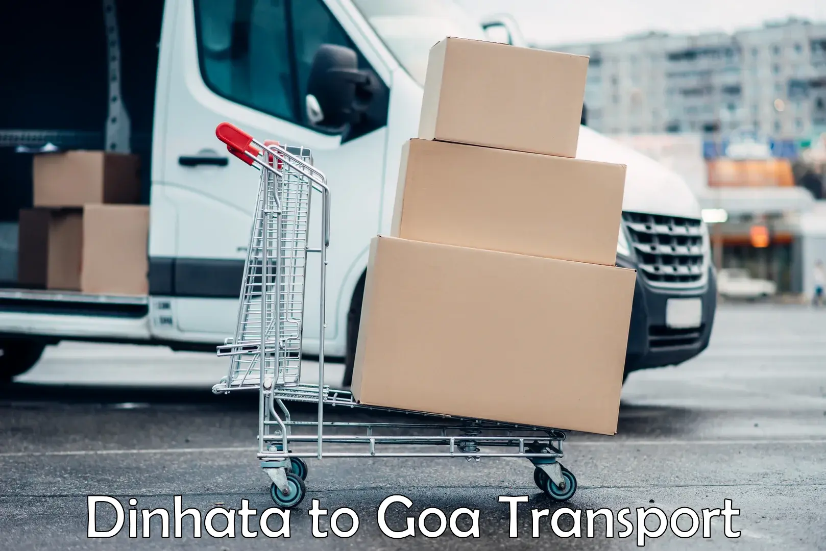 Air cargo transport services Dinhata to Ponda