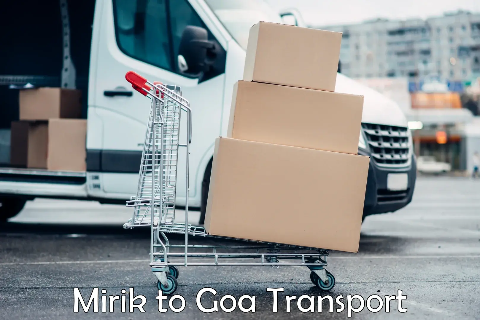 Two wheeler transport services Mirik to Goa
